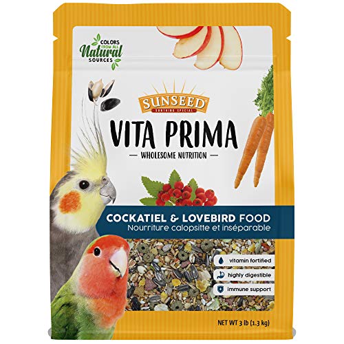 Sunseed Vita Prima - Cockatiel & Lovebird Food - 3 lb - Pack of 6  