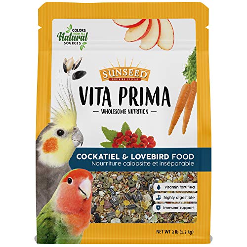 Sunseed Vita Prima - Cockatiel & Lovebird Food - 3 lb - Pack of 6