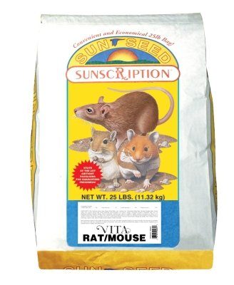 Sunseed Vita Sunscription Rat & Mouse Diet - 25 lb