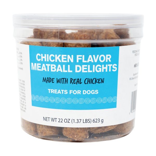 Sunshine Mills Chicken Flavored Meatballs Natural Dog Treats - 20 lb Bag