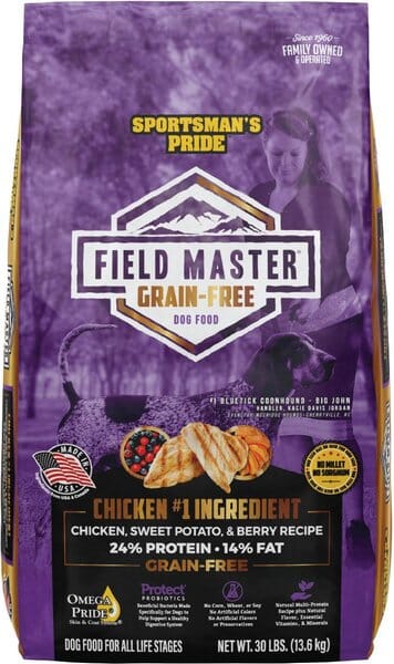 Sunshine Mills Sportsman's Pride Field Master Grain-Free Chicken, Sweet Potato & Berry Dog Dry Dog Food - 30 Lbs  