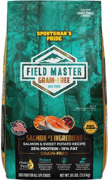 Sunshine Mills Sportsman's Pride Field Master Grain-Free Salmon & Sweet Potato Dog Dry Dog Food - 30 Lbs  