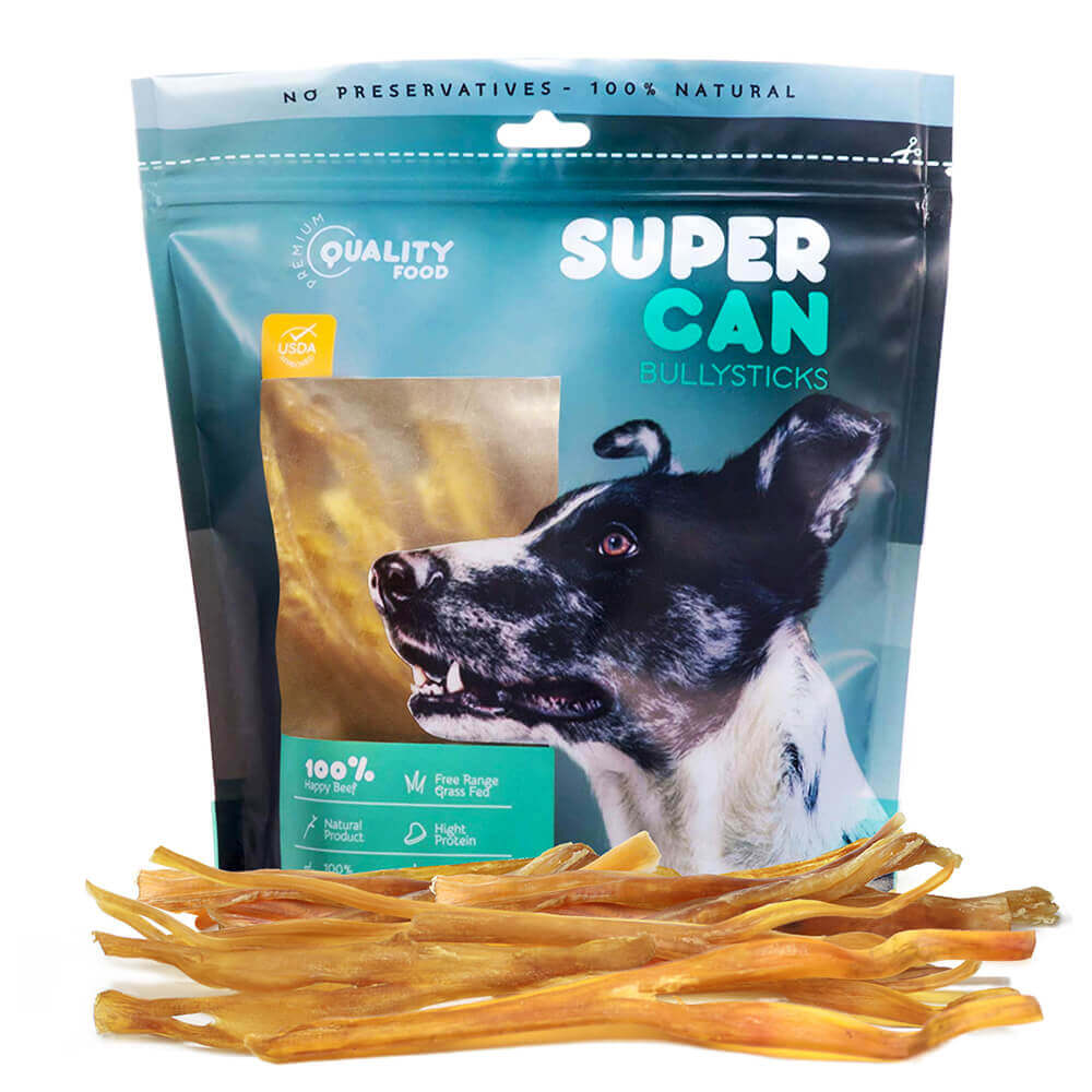 Supercan Beef Achilles Tendons Natural Dog Treats - 7-9 Inch - 50 Count  