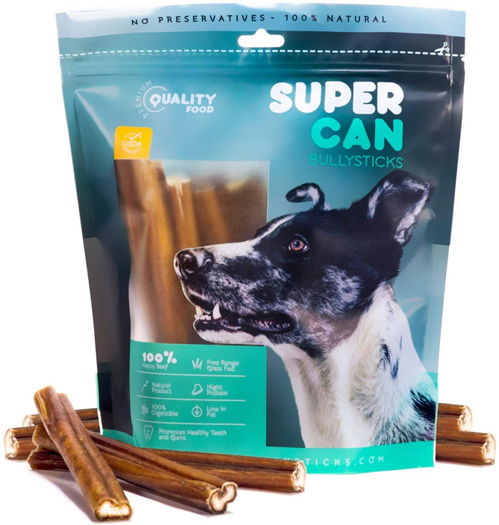 Supercan Bully Springs Natural Dog Chews - 4-6 Inch - 25 Count