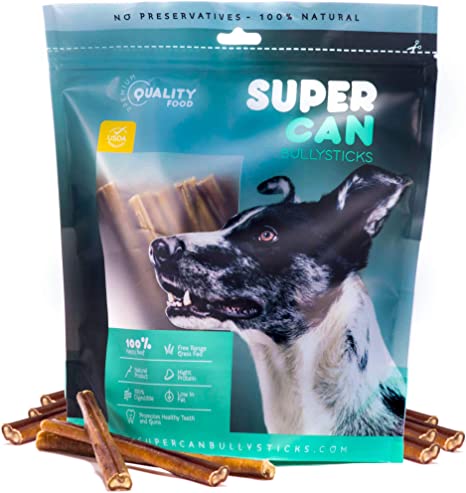 Supercan Jumbo Dog Bully Sticks - 6 Inch - 50 Count