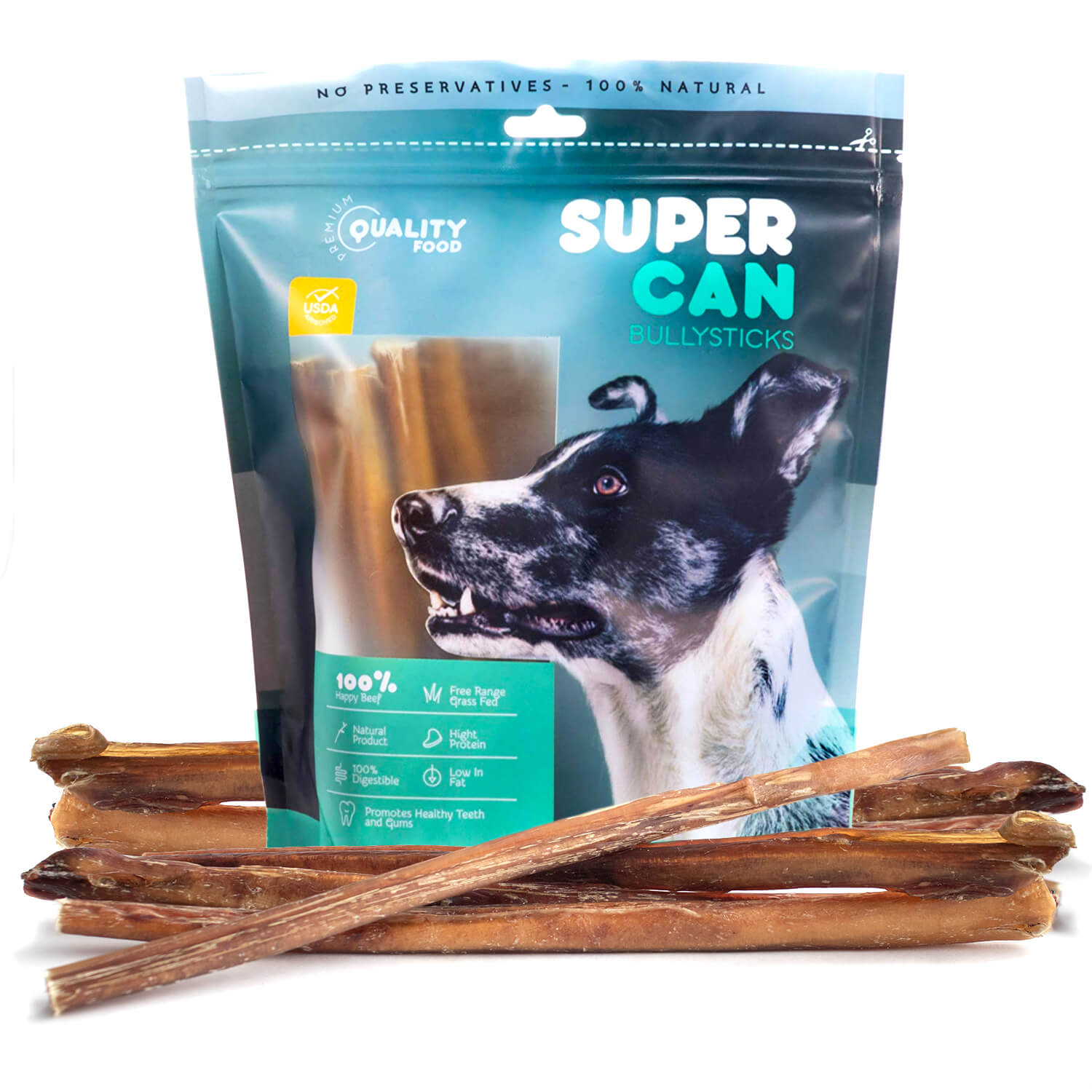 Supercan Mega Monster Dog Bully Sticks - 12 Inch - 20 Count  