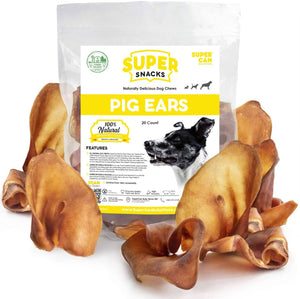 Supercan Pig Ears Natural Dog Treats - 100 Count