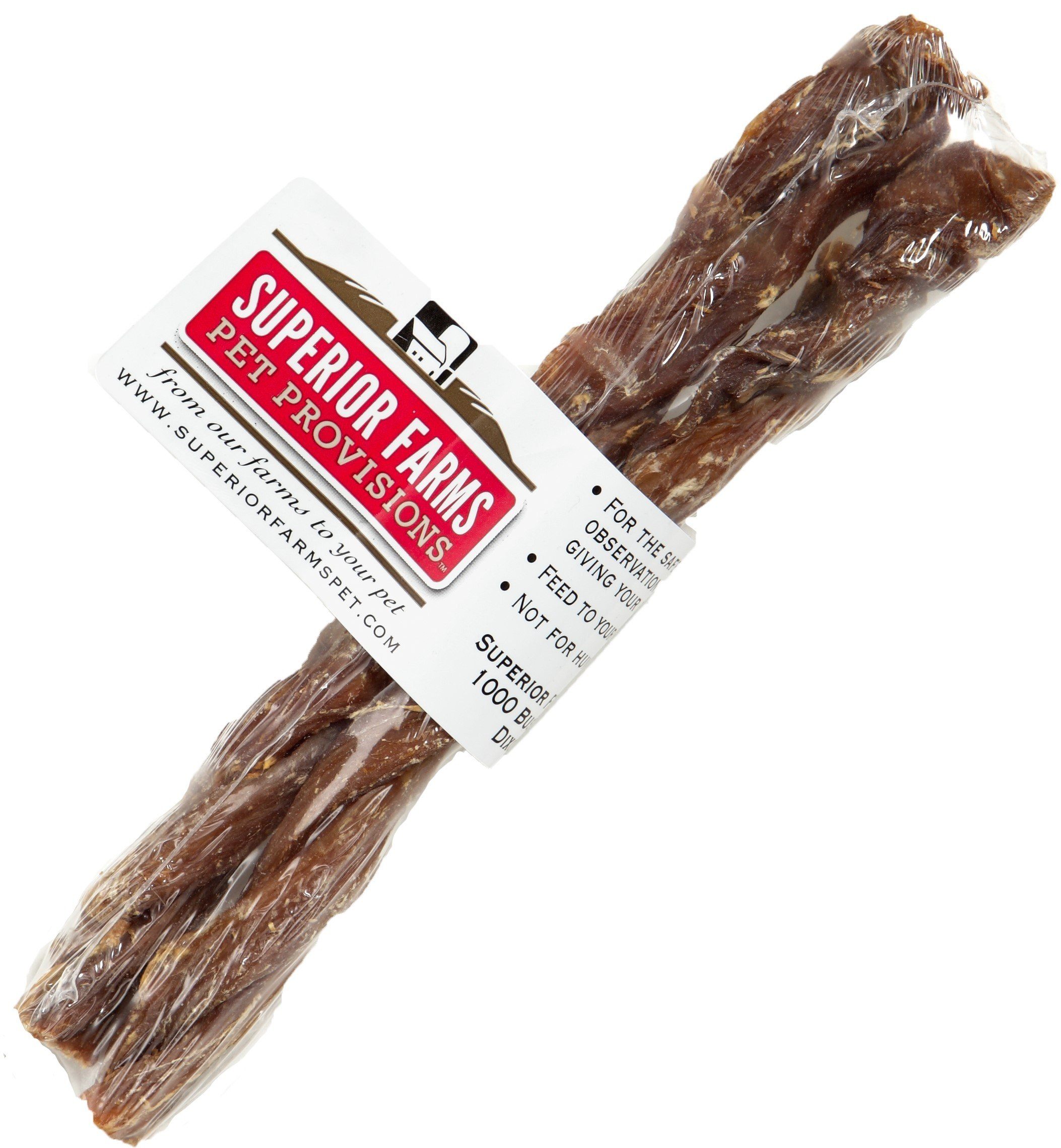 Superior Farms Pet USA Lamb Twists (Lamb Weasand Braids) Dog Natural Chews - Case of 25  