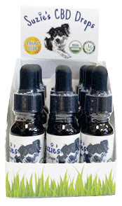 Suzie's CBD Treats 2 x 1/2 oz Droppers Cat and Dog Supplement - Trial Size Display