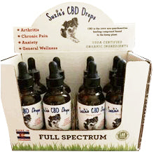 Suzie's CBD Treats 8 x 2 oz Droppers Cat and Dog Supplement -  