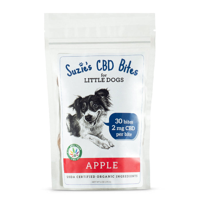 Suzie's CBD Treats Apple 4mg 5pk treat Dog Biscuits - 2 oz Bag