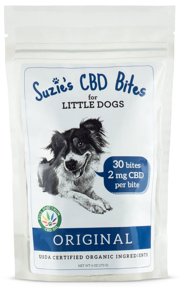 Suzie's CBD Treats CBD Bites for Small Dogs Original 2 mg Dog Biscuits - 30 ct Bag