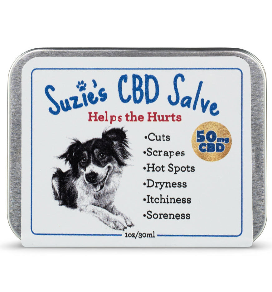 Suzie's CBD Treats CBD Salve Dog and Cat Health Supplements - 1 oz (50mg) Tin  