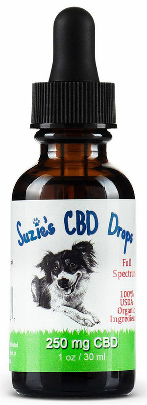 Suzie's CBD Treats Dog Dog Health Supplements - 1 oz (250mg) CBD Dropper