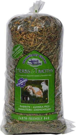 Sweet Meadow Farm 2nd Cut Organic Herbs & Timothy Hay for Small Animals - 20 Oz