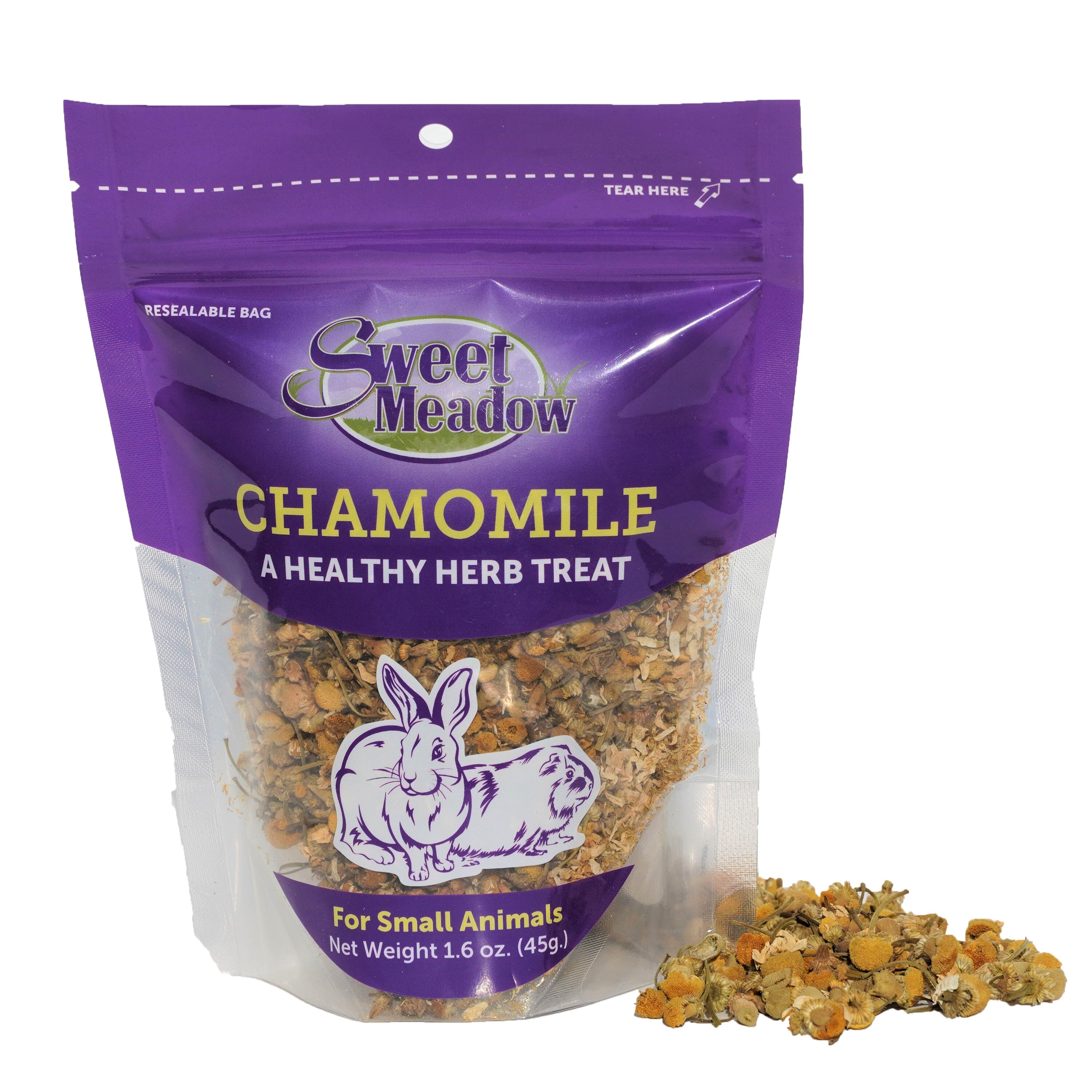 Sweet Meadow Farm Chamomile Healthy Herb Small Animal Treat - 1.5 Oz  