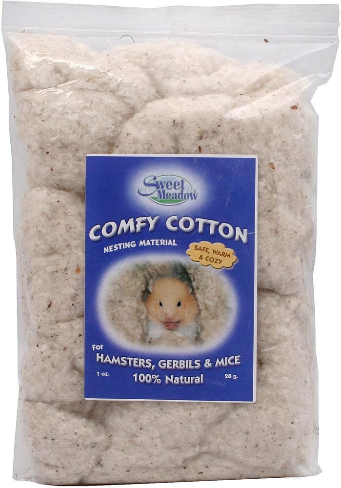 Sweet Meadow Farm Comfy Cotton Small Pet Nesting Material White - 1 Oz  