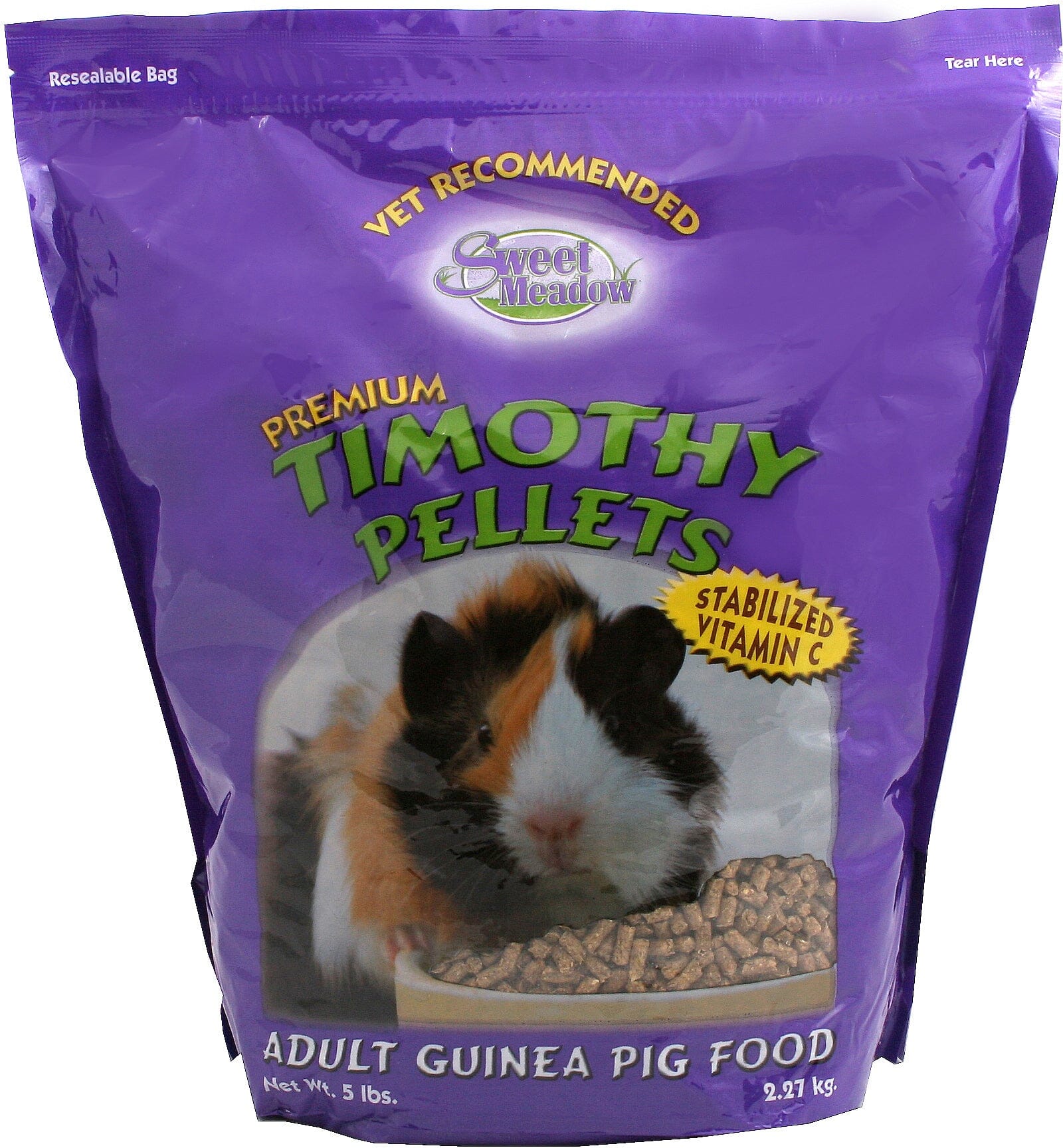 Sweet Meadow Farm Premium Timothy Pellets Guinea Pig Food - 5 lb  