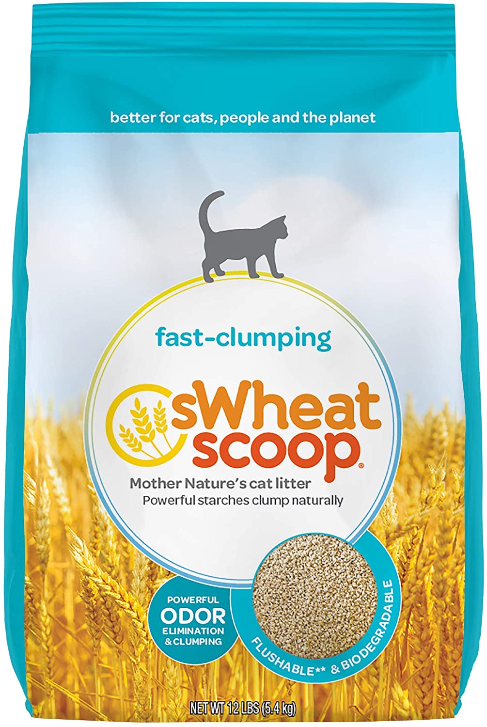 Swheat Scoop Fast Clumping Wheat Regular Cat Litter - 12 lb Bag  