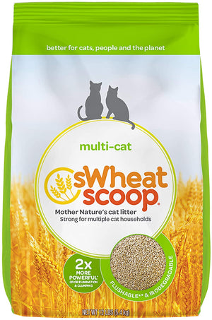 Swheat Scoop Multi-Cat Wheat Cat Litter - 12 lb Bag