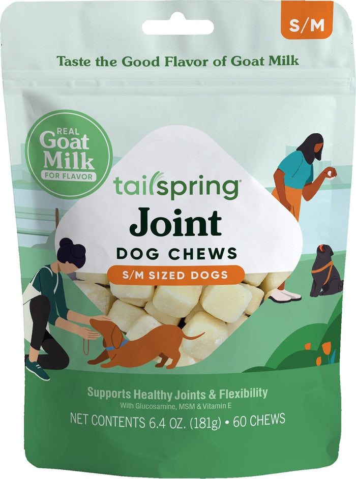 Tailspring Dog Chews Joint Breed Pouch Dog Joint Care - Small /Medium - 60 Count