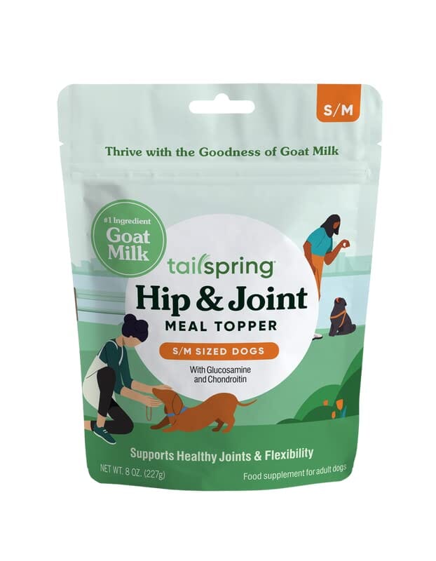 Tailspring Meal Topper Dog Hip/Joint Breed Dog Supplements - Small /Medium - 8 Oz  