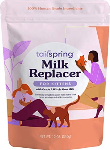 Tailspring Milk Replacer Powder for Kittens Cat Milk Replacers - 12 Oz