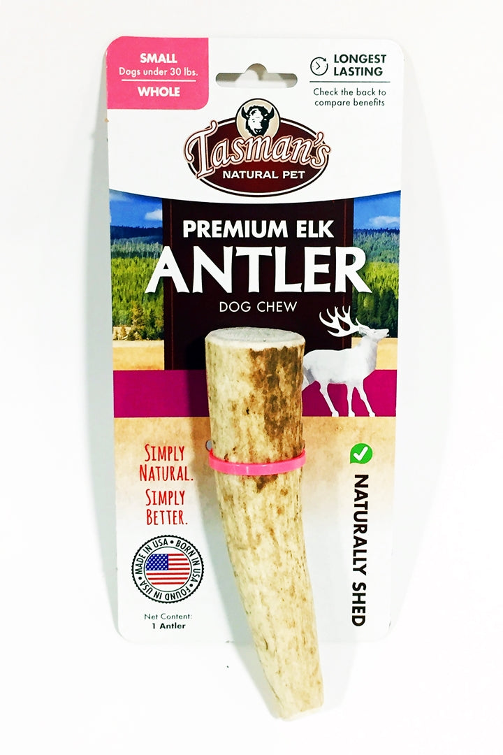 Tasman's Natural Pet Elk Antler Small Dog Natural Chews - Whole  