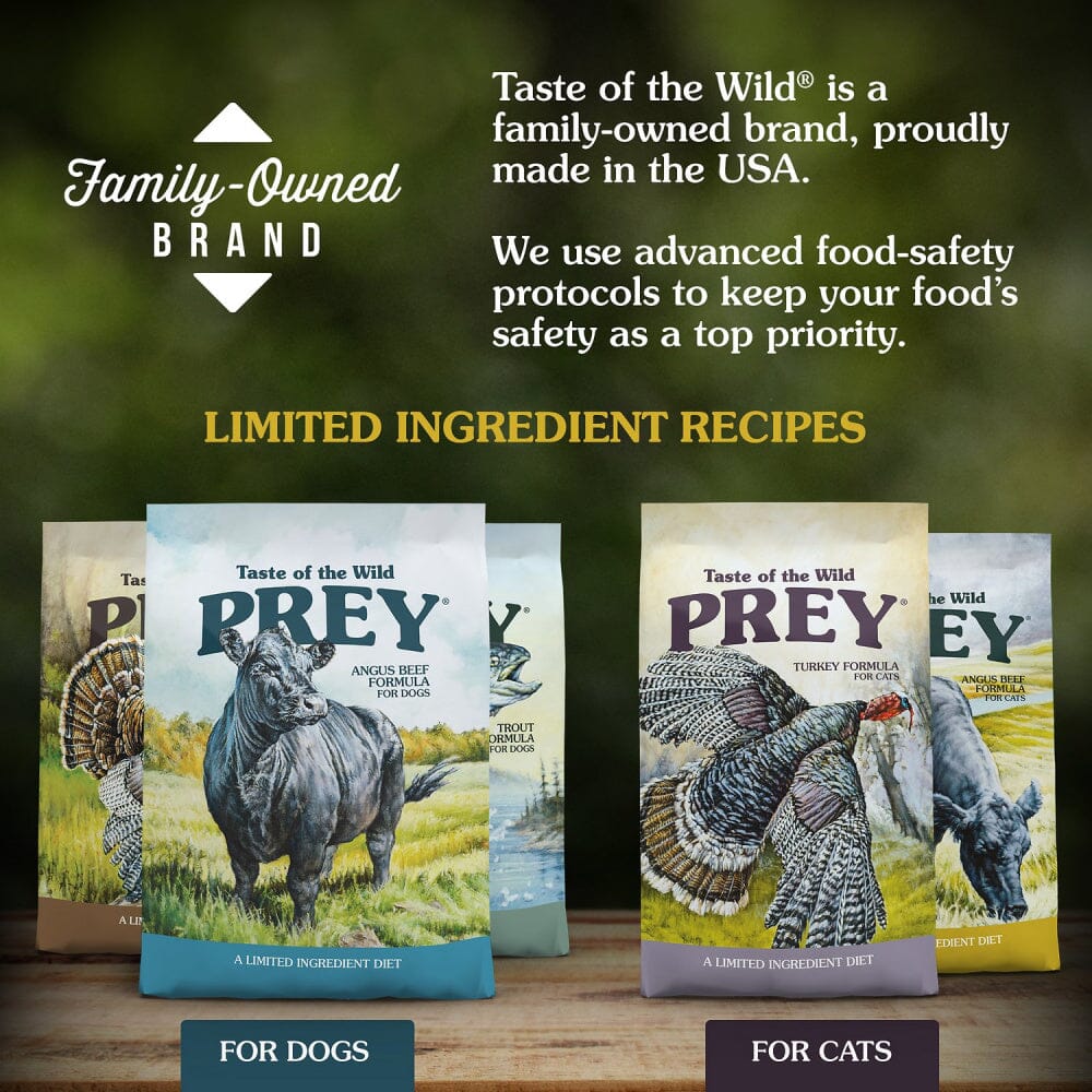 Taste Of The Wild Grain Free Prey Limited Ingredient Angus Beef Dry Cat Food  