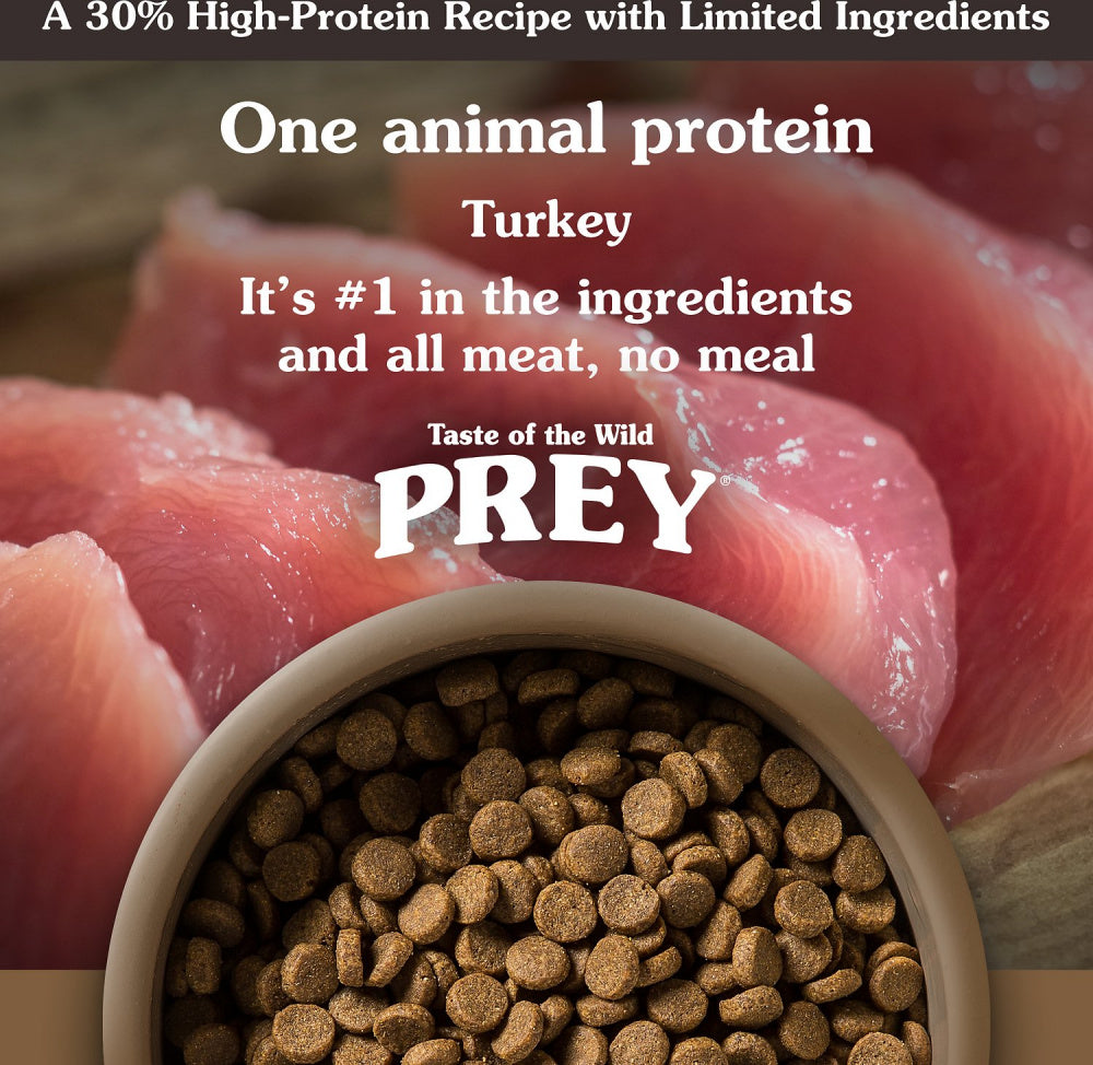 Taste Of The Wild Grain Free Prey Limited Ingredient Turkey Dry Dog Food  