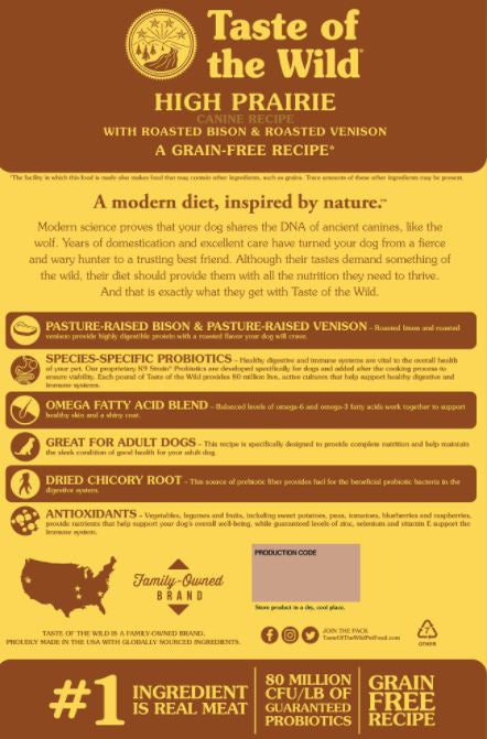 Taste Of The Wild High Prairie Dry Dog Food  