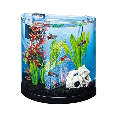 Tetra Colorfusion Half Moon Bubbling LED Kit Desktop Aquarium - 3 Gal  