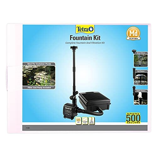 Tetra Pond Filtration Fountain with Flat Box Filter - 500 GPH  
