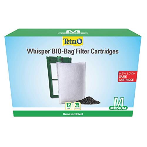 Tetra Whisper Unassembled Bio Bag Cartridge Aquarium Filter Insert - Medium - 12 Pack  