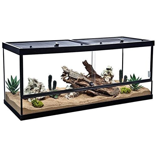 Tetrafauna Deluxe Reptohabitat Reptile Glass Enclosure - 75 Gal - 48 X 18 X 21  