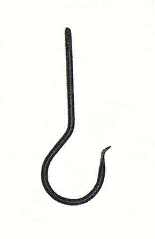 The Hookery Ceiling Hook Wild Bird Accessories - Black - 5 In - 12 Pack  