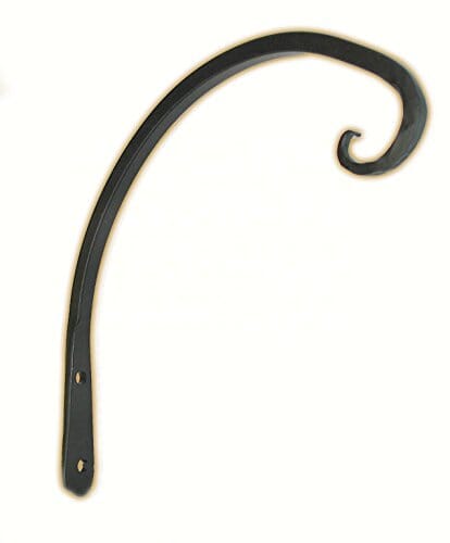 The Hookery Curved Hanger Downturn Hook Wild Bird Accessories - Black - 8 In - 12 Pack  