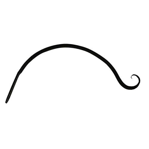 The Hookery Curved Hanger Upturn Hook Wild Bird Accessories - Black - 12 In - 12 Pack  