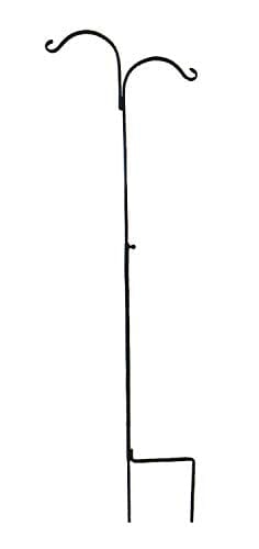 The Hookery Double Adjustable Shepherd Hook Wild Bird Accessories - Black - 60 - 90 In  