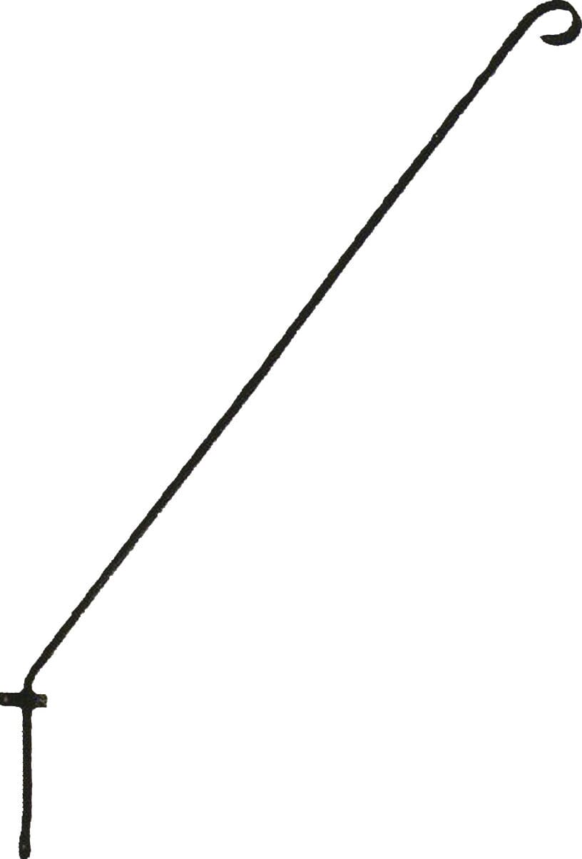 The Hookery Fence & Deck Rail Hook Wild Bird Accessories - Black - 3/8 X 36 In  