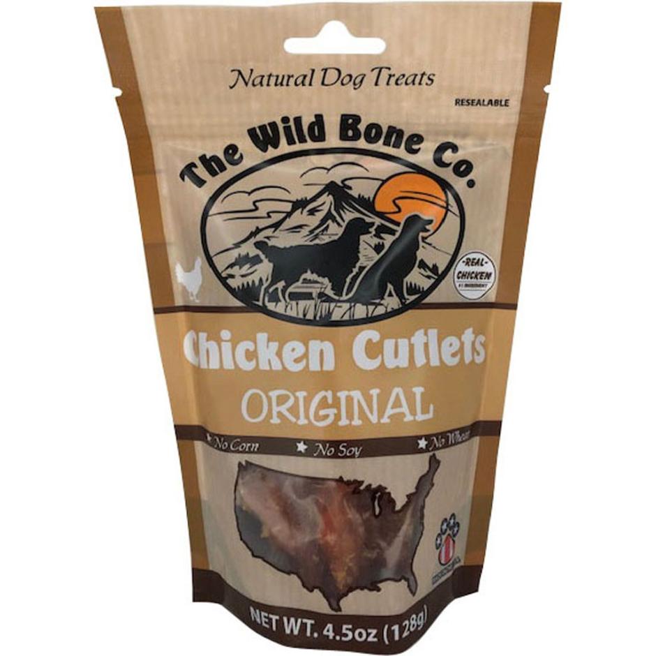 The Wild Bone Co. Chicken Cutlets Dog Natural Chews - 4.5 oz Bag  