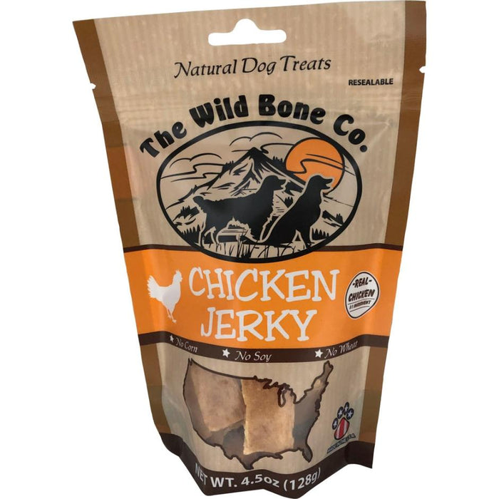 The Wild Bone Co. Chicken Dog Jerky Treats - 4.5 oz Bag