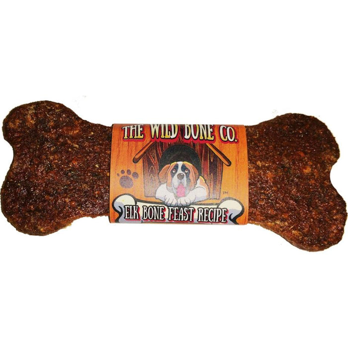 The Wild Bone Co. Elk Bone Feast Recipe Crunchy Dog Treats - 48 ct