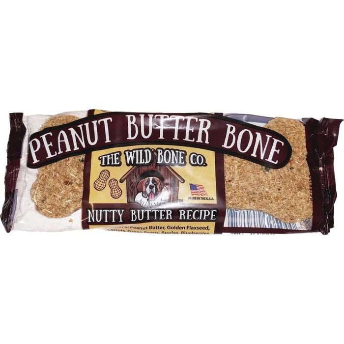 The Wild Bone Co. Peanut Butter Bone Recipe Crunchy Dog Treats - 24 ct