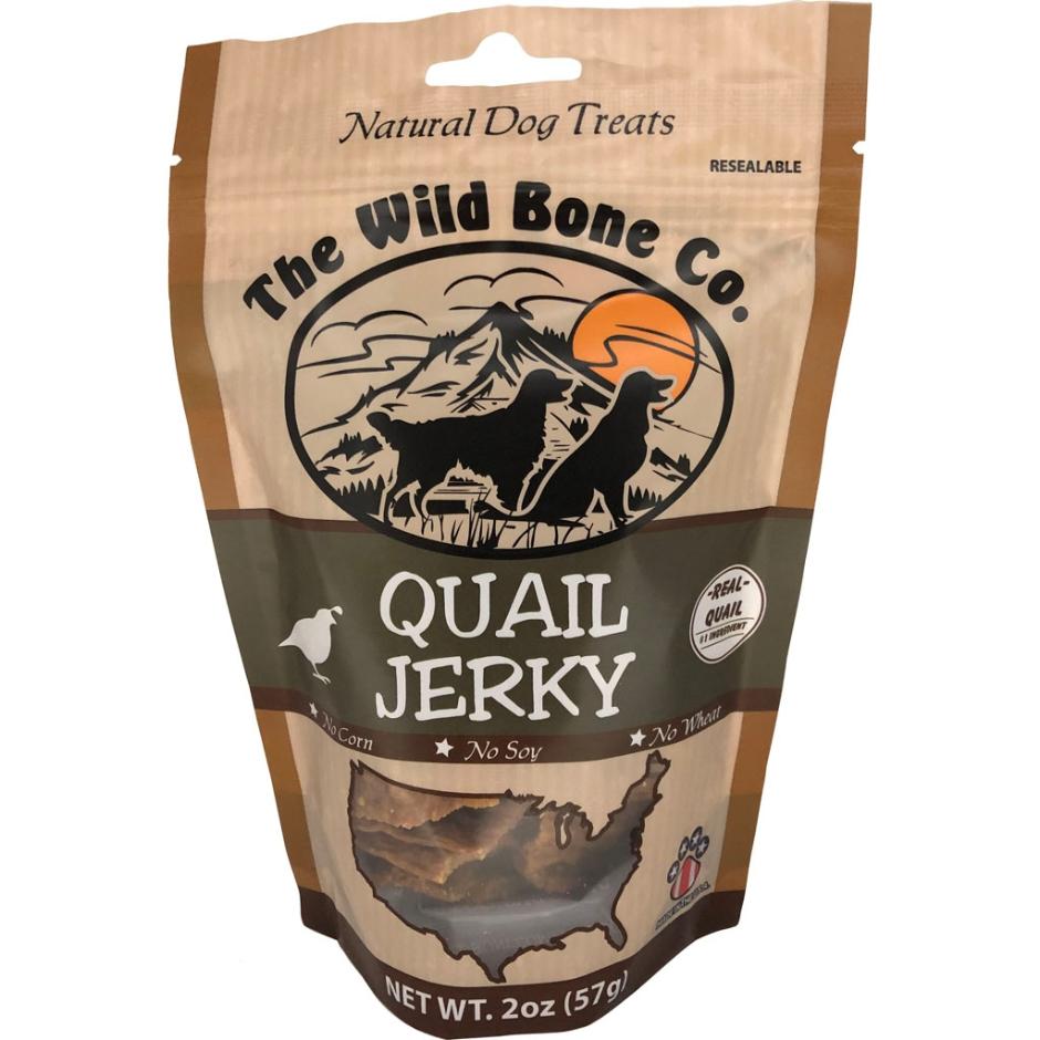 The Wild Bone Co. Quail Dog Jerky Treats - 2 oz Bag  