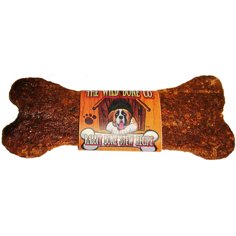 The Wild Bone Co. Rabbit Bone Stew Recipe Crunchy Dog Treats - 24 ct  