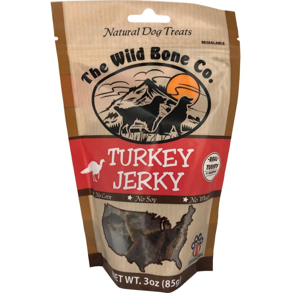 The Wild Bone Co. Turkey Dog Jerky Treats - 3 oz Bag  