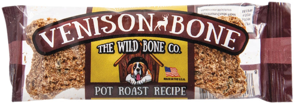 The Wild Bone Co. Venison Bone Pot Roast Recipe Crunchy Dog Treats - 24 ct  