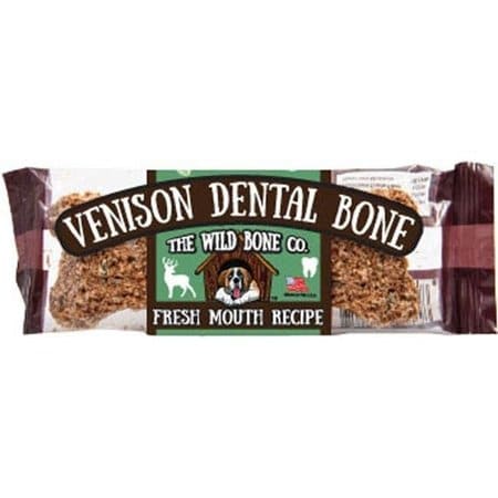 The Wild Bone Co. Venison Breath & Dental Bone Recipe Crunchy Dog Treats - 24 ct