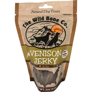 The Wild Bone Co. Venison Dog Jerky Treats - 2 oz Bag